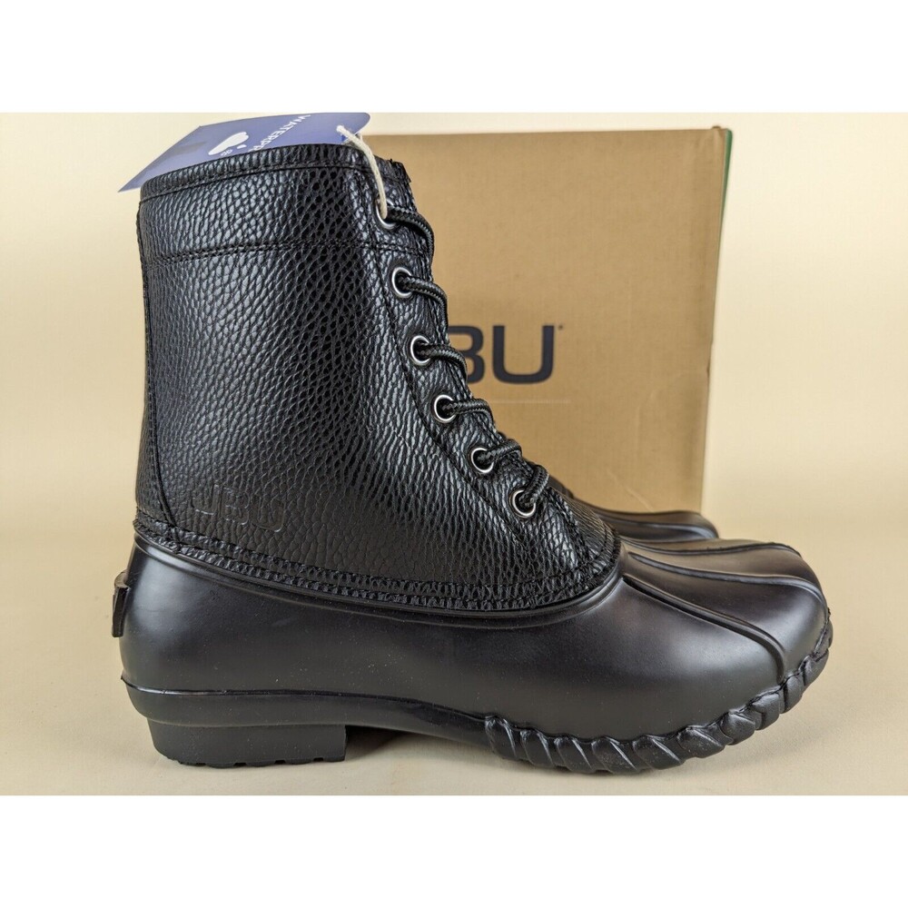 JBU Maine Waterproof Duck Boots Mens 13 M Black Faux Fur Lined Lace Up Shoes NWB - Picture 4 of 15
